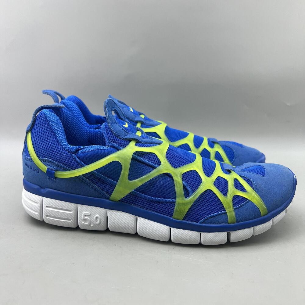 Nike Kulini Free Soar Cyber Running Shoes Men Size 8 Blue Green Comfort Sneakers